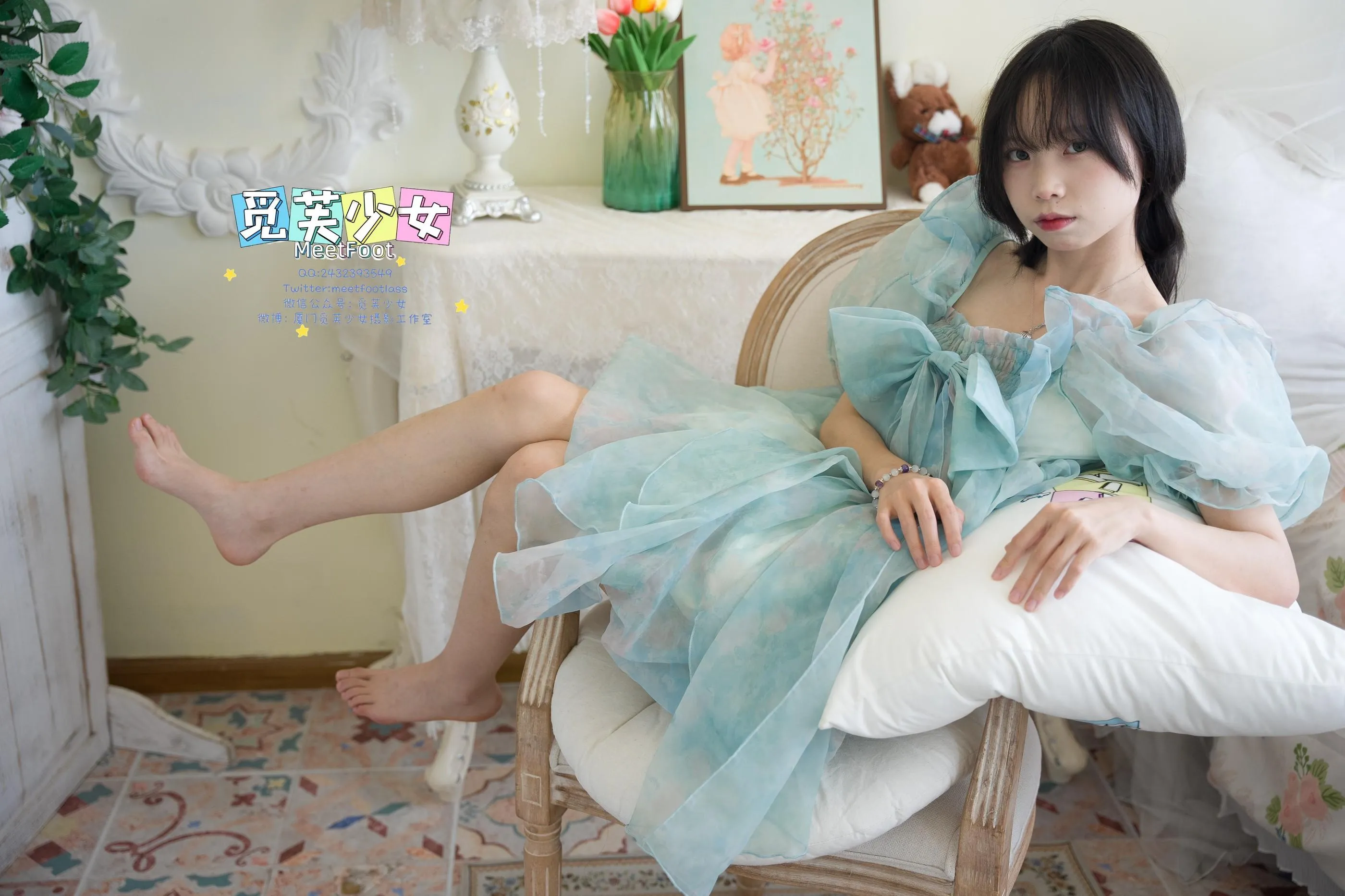 觅芙少女 NO.033 小婉-一袭蓝色纱裙构筑今晚浪漫的梦境-PIC [249P]插图7